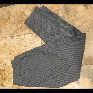 J. Jill cotton stretch ankle pant blue/black check